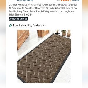 Brown Herringbone Indoor/Outdoor Doormat